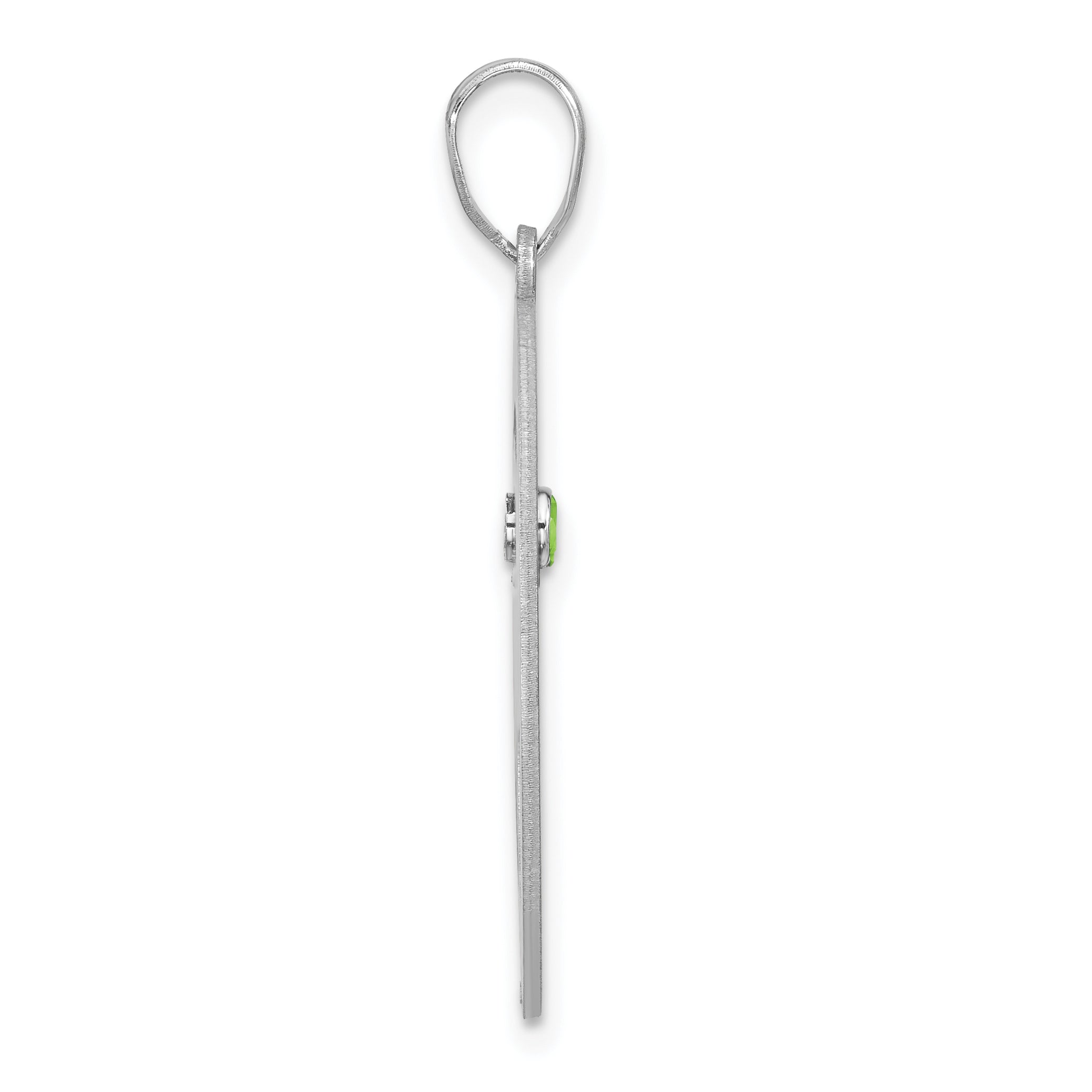 Sterling Silver/Rhodium-plated 1 Birthstone with SS Bezel Family Pendant