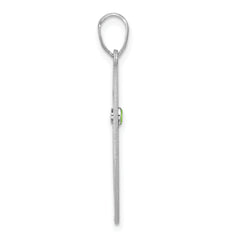 Sterling Silver/Rhodium-plated 1 Birthstone with SS Bezel Family Pendant