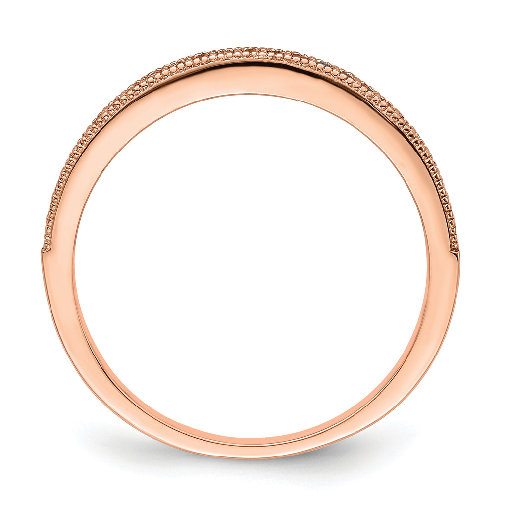 Brilliant Embers Sterling Silver Rose Gold-plated 25 Stone Micro Pave CZ Polished Ring