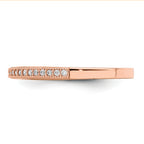 Brilliant Embers Sterling Silver Rose Gold-plated 25 Stone Micro Pave CZ Polished Ring