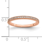 Brilliant Embers Sterling Silver Rose Gold-plated 25 Stone Micro Pave CZ Polished Ring