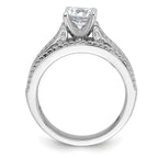 Brilliant Embers Sterling Silver Rhodium-plated 135 Stone Micro Pave CZ 2-piece Wedding Set