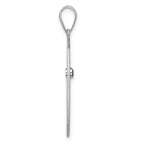Sterling Silver Rhodium-plated Crystal Family Pendant