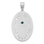 Sterling Silver Rhodium-plated Crystal Family Pendant