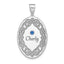 Sterling Silver Rhodium-plated Crystal Family Pendant