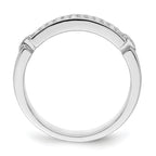 Brilliant Embers Sterling Silver Rhodium-plated 40 Stone Micro Pave CZ Ring