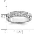 Brilliant Embers Sterling Silver Rhodium-plated 40 Stone Micro Pave CZ Ring