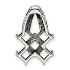 Sterling Silver Antiqued w/14k 5-stone w/Diamond Mother's Pendant