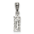 Sterling Silver Antiqued w/14k 2-stone w/Diamond Mothers Pendant Semi-Mount
