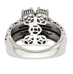 Sterling Silver Antiqued w/14k 5-stone Mother's Ring Mounting (No Stone Included)
