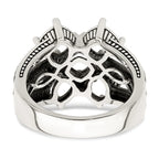 Sterling Silver Antiqued w/14k 5-stone Mother's Ring Mounting (No Stone Included)