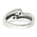 Sterling Silver Antiqued w/14k 2-stone Mother's Ring Mounting (No Stone Included)