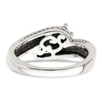 Sterling Silver Antiqued w/14k 3-stone Mother's Ring Mounting (No Stone Included)