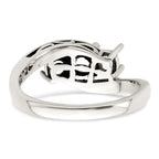 Sterling Silver Antiqued w/14k 3-stone Mother's Ring Mounting (No Stone Included)
