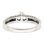 Sterling Silver Antiqued w/14k 2-stone Mother's Ring Mounting (No Stone Included)