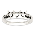 Sterling Silver Antiqued w/14k 3-stone Mother's Ring Mounting (No Stone Included)