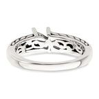 Sterling Silver Antiqued w/14k 2-stone Mother's Ring Mounting (No Stone Included)
