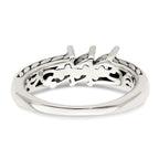 Sterling Silver Antiqued w/14k 3-stone Mother's Ring Mounting (No Stone Included)