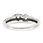 Sterling Silver Antiqued w/14k 2-stone Mother's Ring Mounting (No Stone Included)