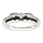 Sterling Silver Antiqued w/14k 3-stone Mother's Ring Mounting (No Stone Included)