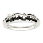 Sterling Silver Antiqued w/14k 4-stone Mother's Ring Mounting (No Stone Included)