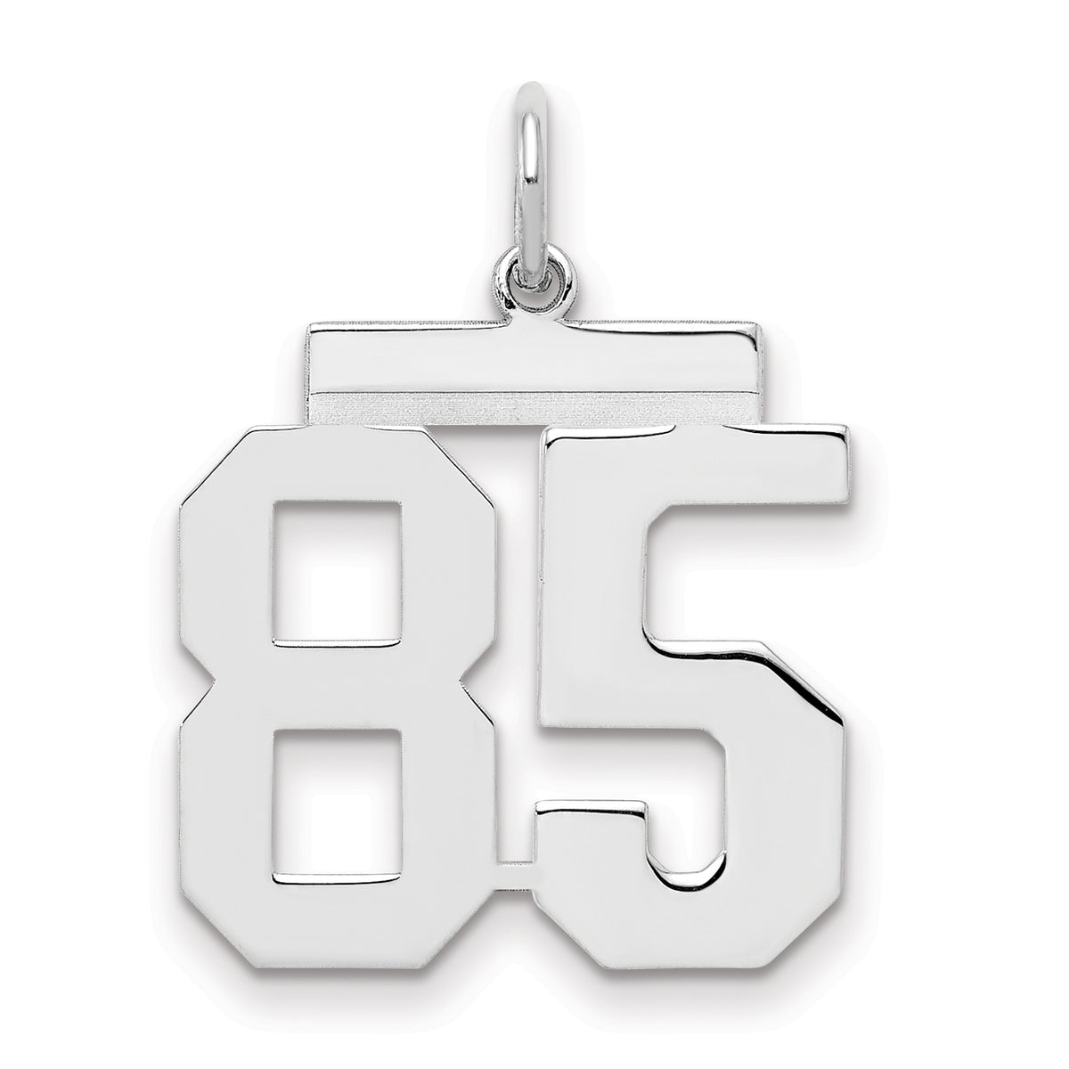 Sterling/Silver Rhodium-plated Polished Number 85 Charm