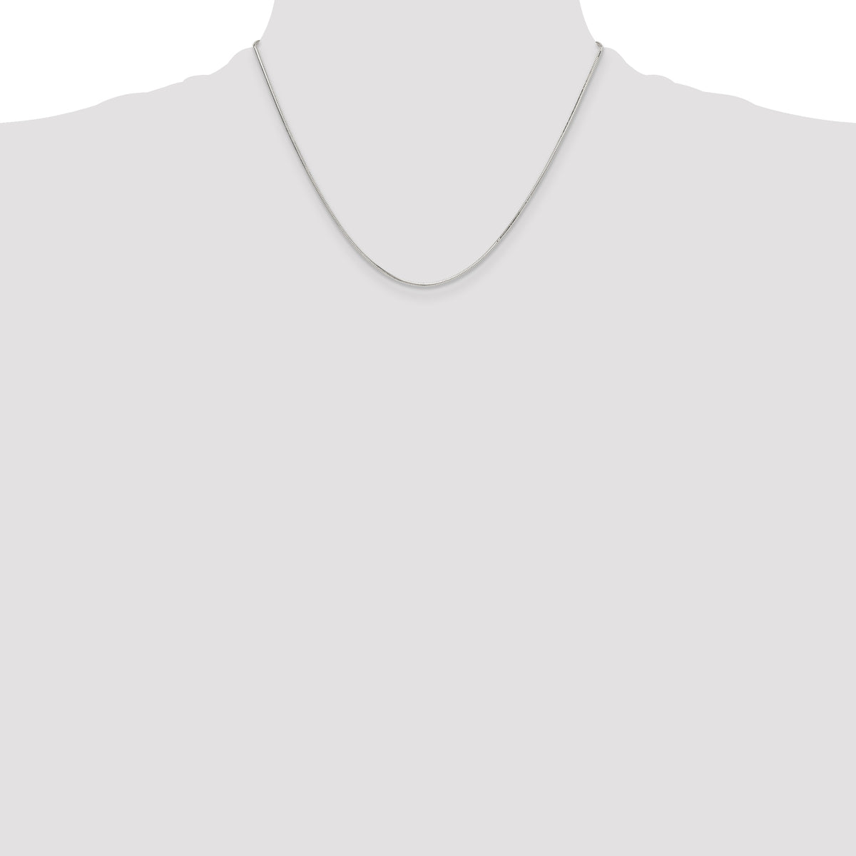 Snake Chain Necklace in Sterling Silver, 1mm 24" - Sophia Jewelers