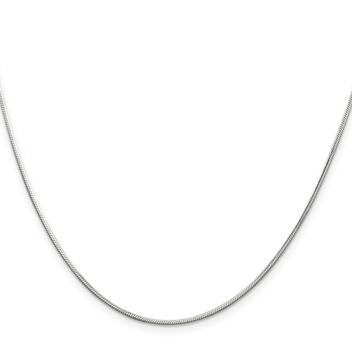 Octagonal Snake Chain Necklace in Sterling Silver, 16–30 Inch - Sophia Jewelers