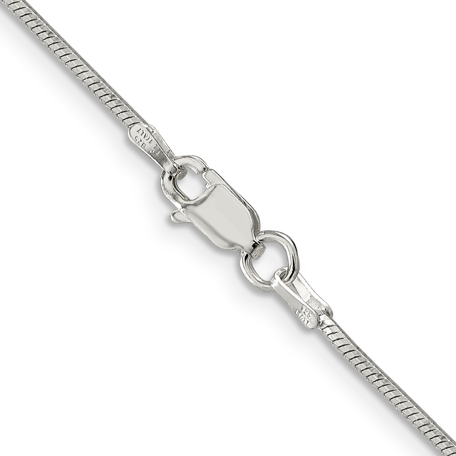 Sterling Silver Snake Chain Necklace 1.25mm