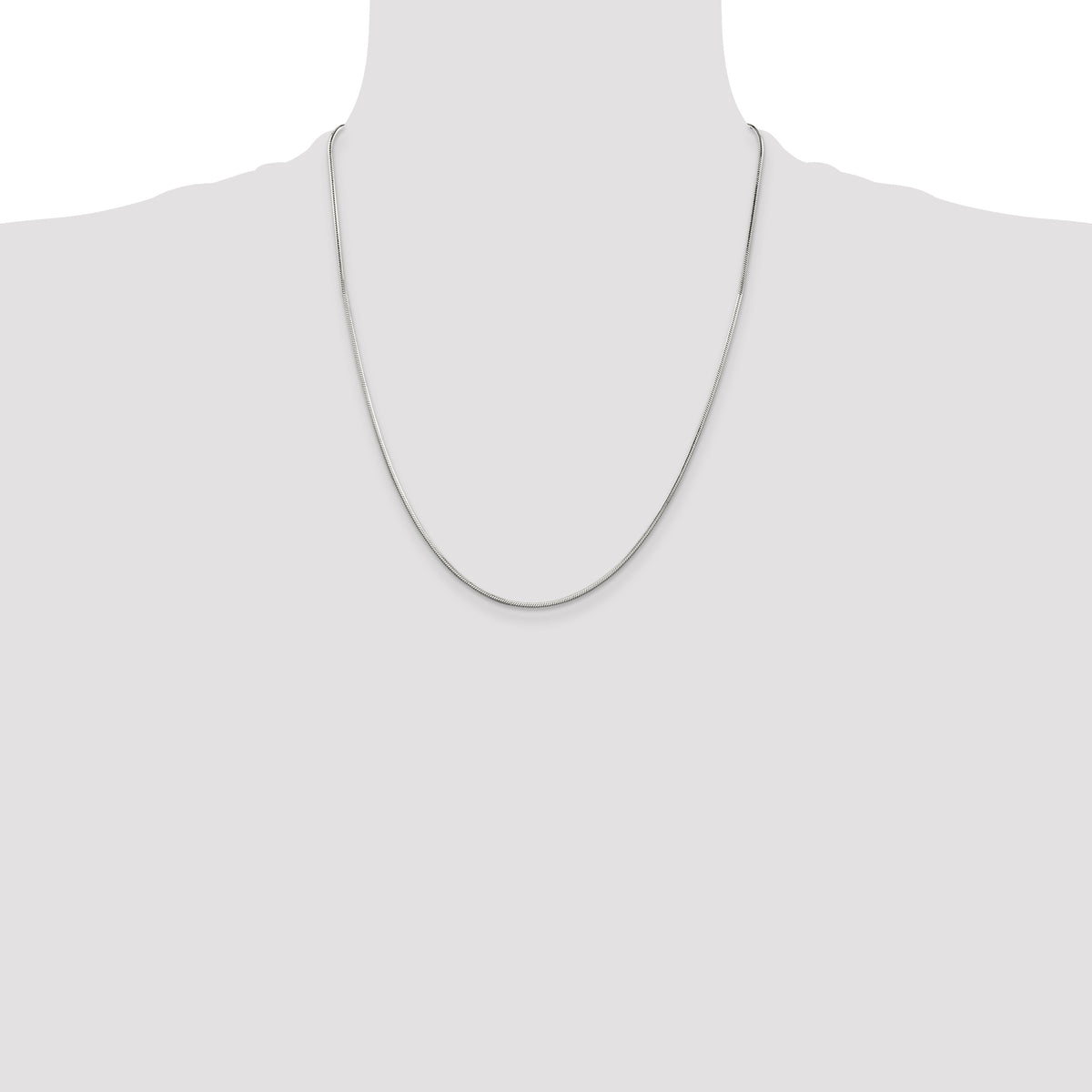 Octagonal Snake Chain Necklace in Sterling Silver, 16–30 Inch - Sophia Jewelers