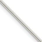Sterling Silver Snake Chain Necklace 1.25mm
