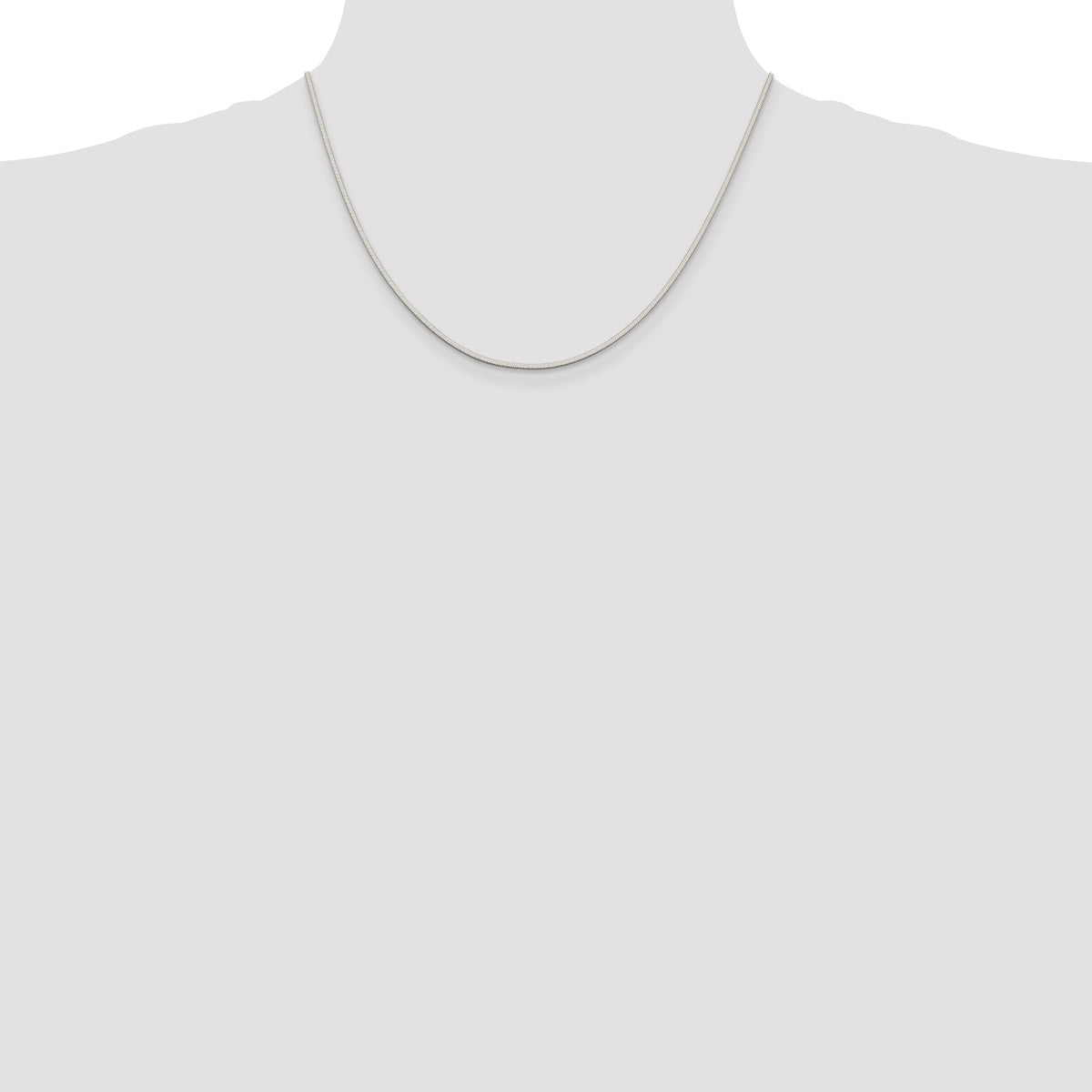 Octagonal Snake Chain in Sterling Silver, 1.35mm - Sophia Jewelers