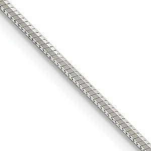 Octagonal Snake Chain in Sterling Silver, 1.35mm - Sophia Jewelers