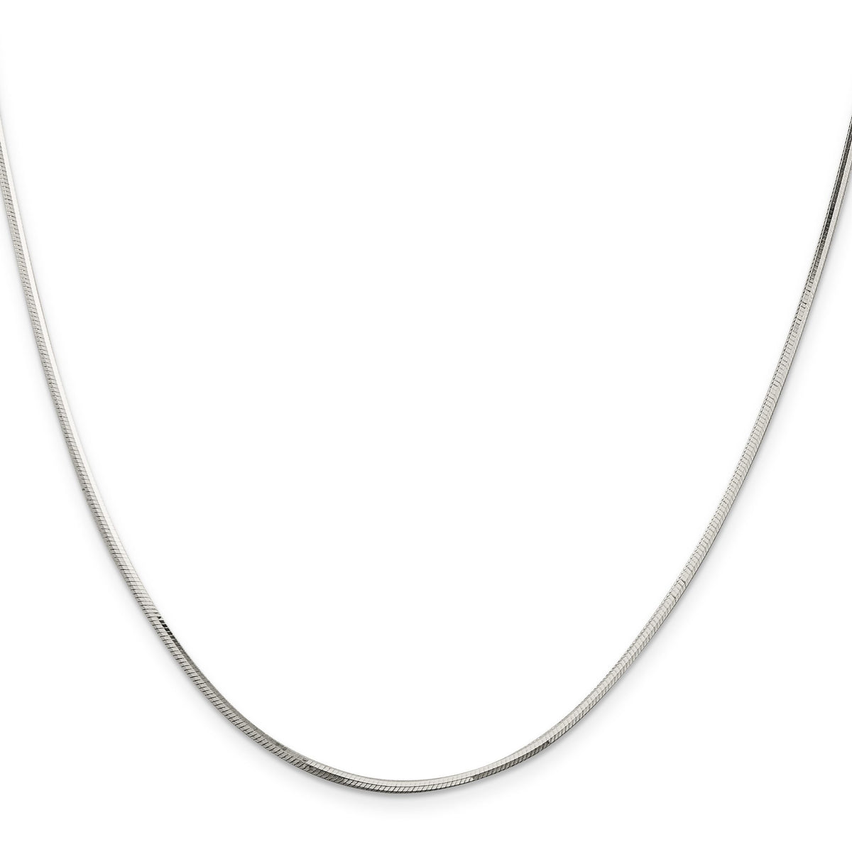 Octagonal Snake Chain in Sterling Silver, 1.65mm, 18–30 Inch - Sophia Jewelers