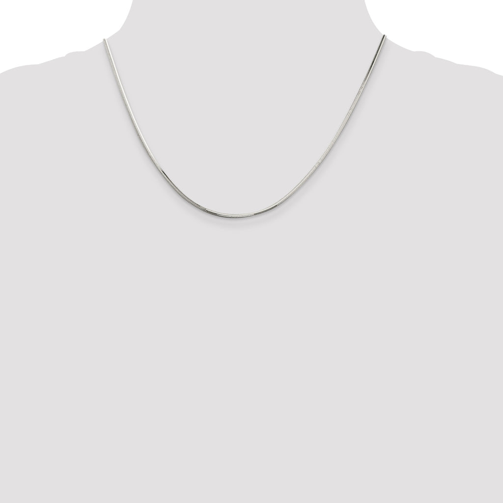 Sterling Silver Snake Chain Necklace 1.65mm
