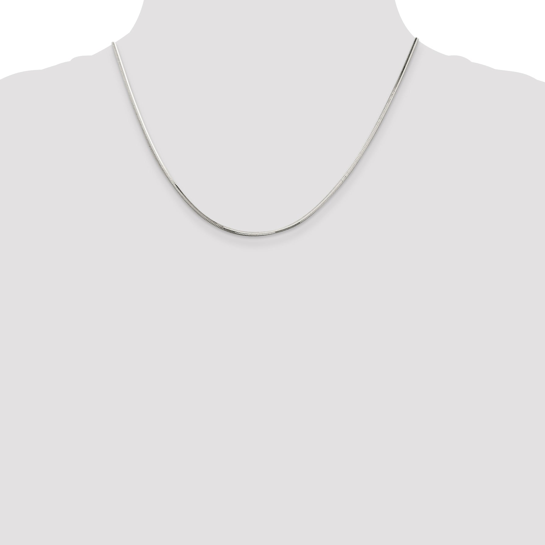 Sterling Silver Snake Chain Necklace 1.65mm