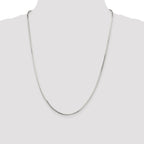 Octagonal Snake Chain in Sterling Silver, 1.65mm, 18–30 Inch - Sophia Jewelers