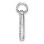 Sterling Silver Rhodium Plated CZ Peace Dove Charm