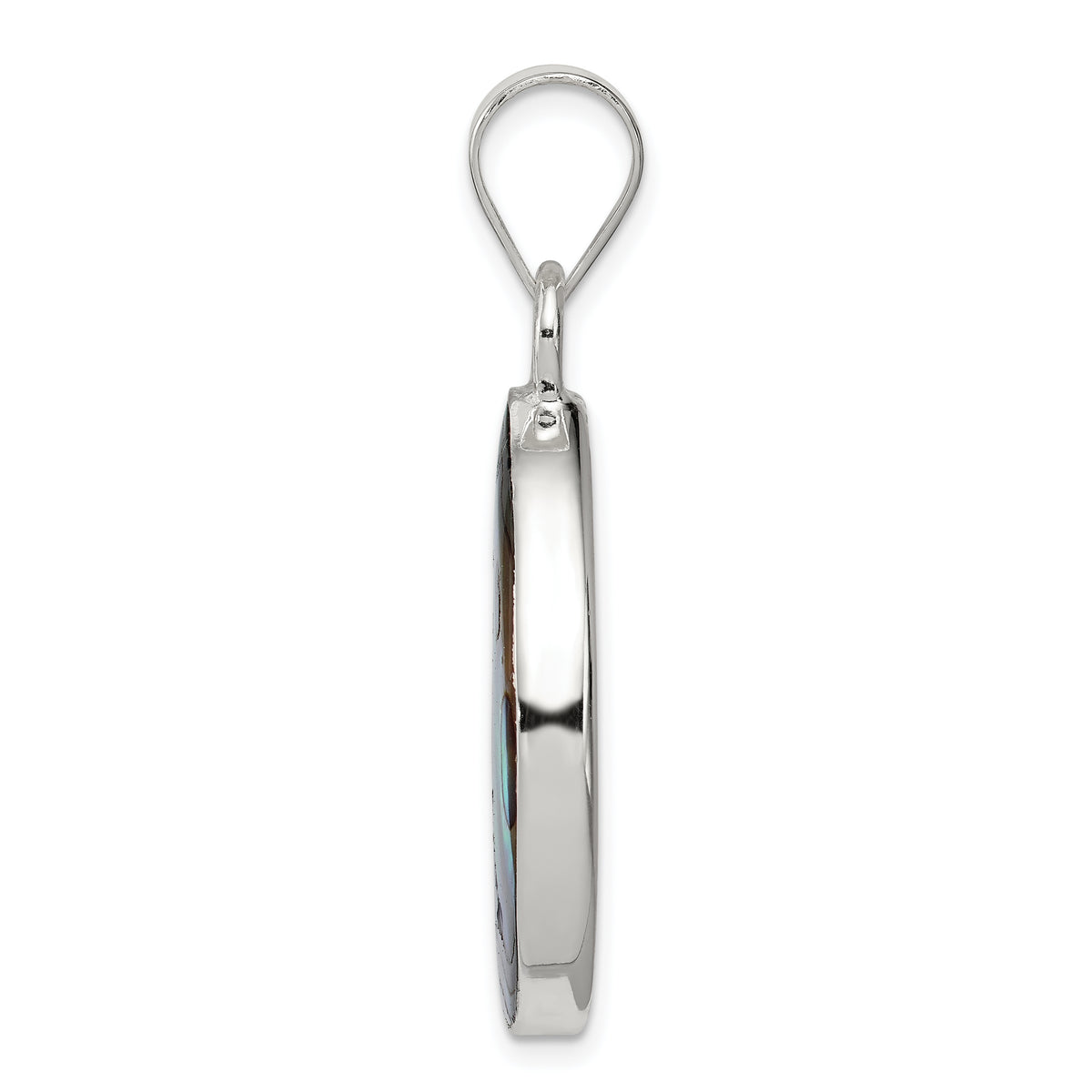 Abalone Pendant in Sterling Silver, 40mm - Sophia Jewelers