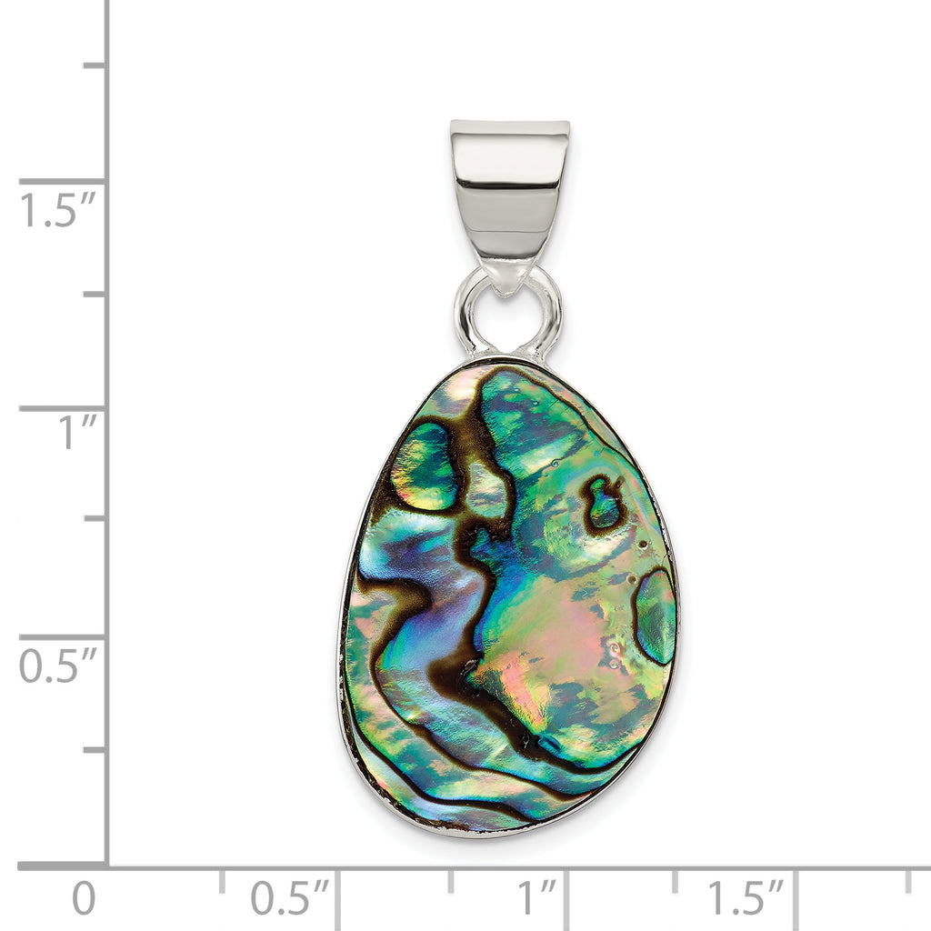 Abalone Pendant in Sterling Silver, 40mm - Sophia Jewelers