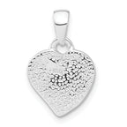 Crystal Heart Pendant in Sterling Silver, 20mm - Sophia Jewelers