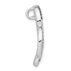 Open Heart Slide Pendant in Sterling Silver with Crystal, 32mm - Sophia Jewelers