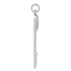 Heart Key Pendant in Sterling Silver with Cubic Zirconia, 47mm - Sophia Jewelers