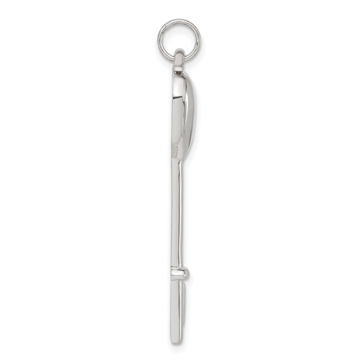 Heart Key Pendant in Sterling Silver with Cubic Zirconia, 47mm - Sophia Jewelers