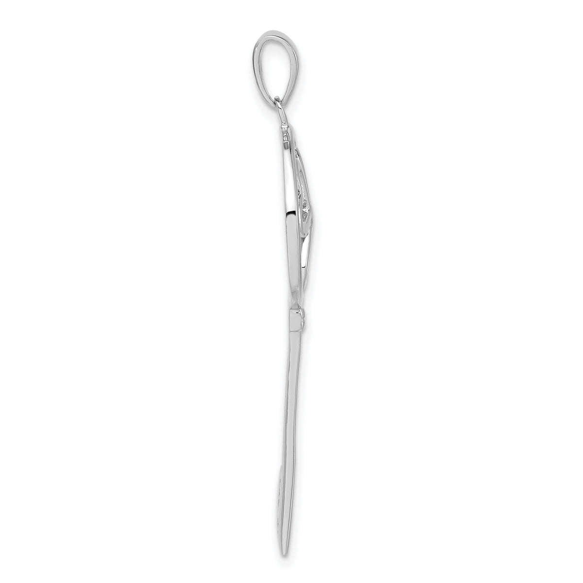 Key Pendant in Sterling Silver, 16.9mm - Sophia Jewelers