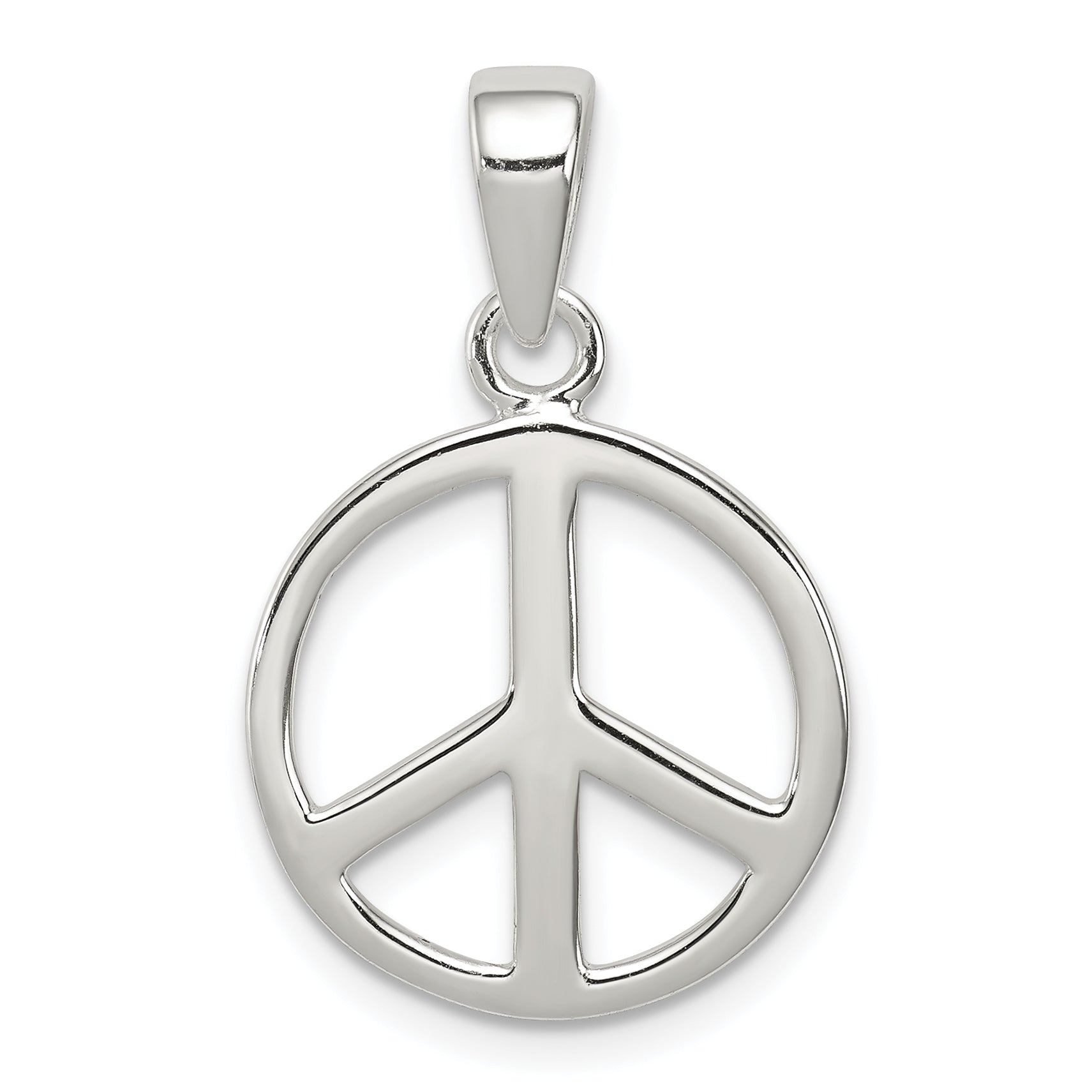 Sterling Silver Peace Sign Pendant Main image