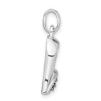 Open Heart Pendant in Sterling Silver, 26mm Antiqued & Polished - Sophia Jewelers