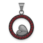 Heart Circle Pendant in Sterling Silver - Sophia Jewelers
