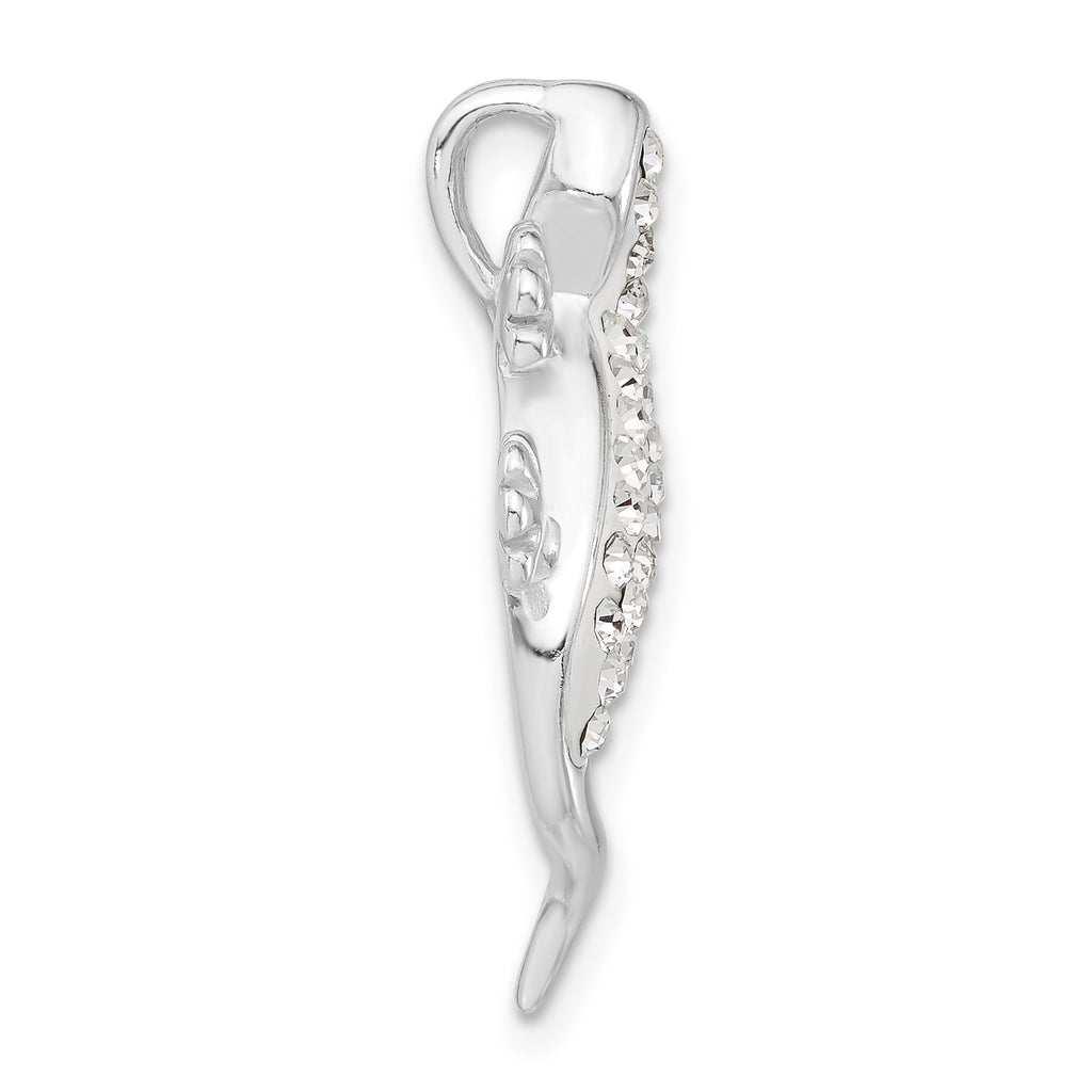 Crystal Lizard Pendant in Sterling Silver, 26mm - Sophia Jewelers