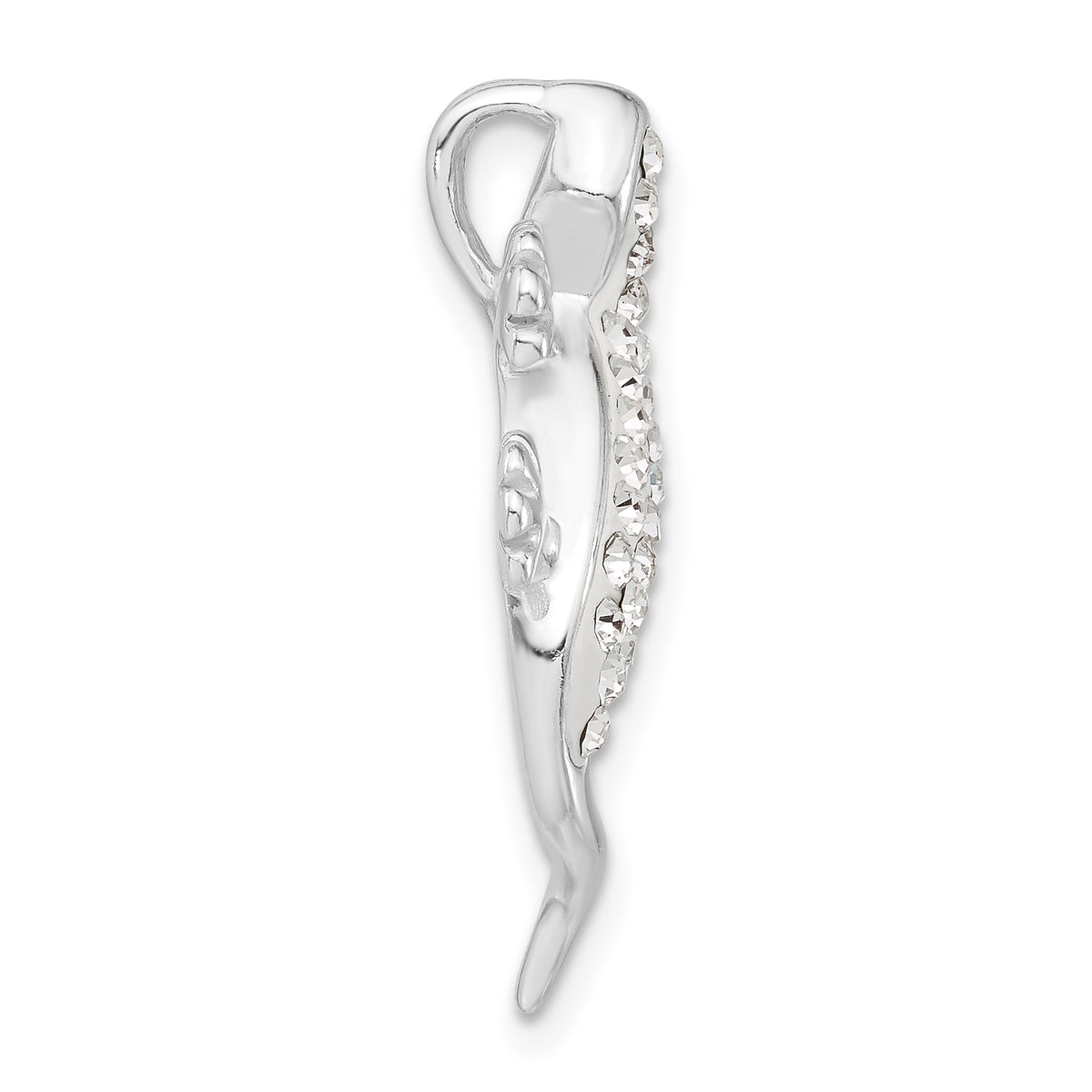 Crystal Lizard Pendant in Sterling Silver, 26mm - Sophia Jewelers